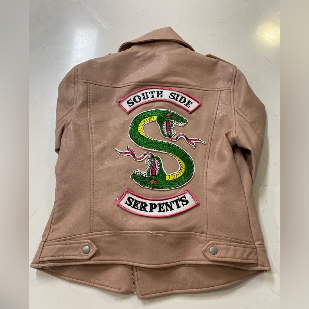 LOFT Blush Leather riverdale diy Jacket